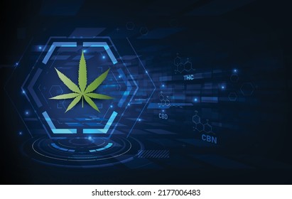 Cannabis Molecular Structure Medical Concept Background