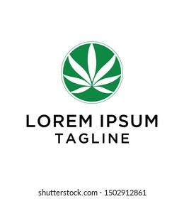 Cannabis Negative Space Logo Template