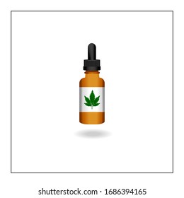 Cannabis-Öl- oder CBD-Vektorillustration