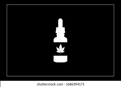 Vector del concepto de aceite de cannabis o aceite CBD