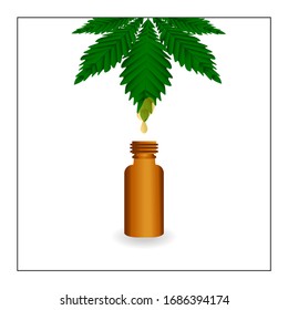 Cannabis-Öl- oder CBD-Vektorillustration