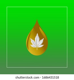 Vector del concepto de aceite de cannabis o aceite CBD