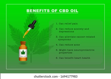 Vector del concepto de aceite de cannabis o aceite CBD