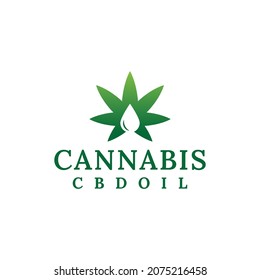 cannabis oil or cbd oil logo design