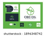 cannabis oil logo design and business card	
