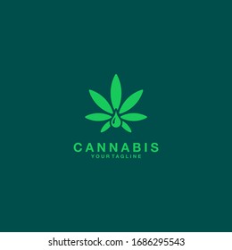 Cannabis oil Logo design template inspiration