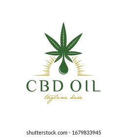 CANNABIS OIL LOGO PREMIUM VECTOR