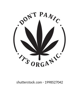 Cannabis Bio-Logo Symbol. Vektorgrafik eps10