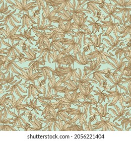 patrón de cannabis sobre fondo de patrón verde, naturaleza de patrón de lujo