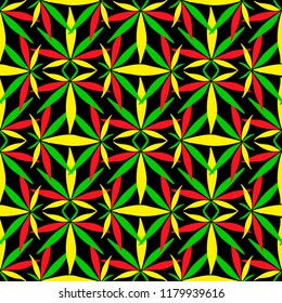 cannabis pattern seamless leaves nature on black background print fabric printing covers printing on plastic on T-shirts clothes for men and women
