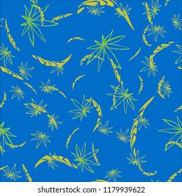 cannabis pattern seamless leaves nature on black background print fabric printing covers printing on plastic on T-shirts clothes for men and women