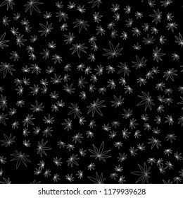 cannabis pattern seamless leaves nature on black background print fabric printing covers printing on plastic on T-shirts clothes for men and women