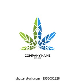 Cannabis Pixel Modern Logo Design