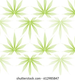 Cannabis plant elegant pattern