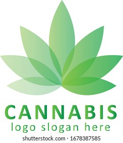 Cannabis Plant Logo Vector Design Stock Vector (Royalty Free ...