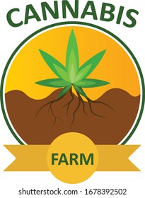 Cannabis Plant Logo Vector Design