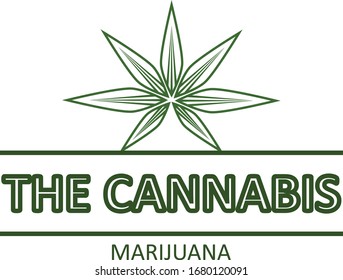 Diseño de vectores con el logotipo de la planta de cannabis