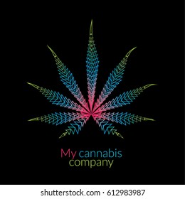 cannabis plant vector logo