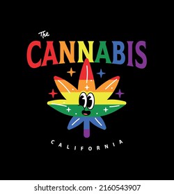 Vector libre de caracteres del orgullo de cannabis