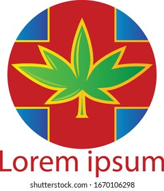 Diseño de vectores con logotipo de rasta de cannabis