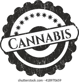 Cannabis con textura de sello de caucho