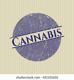 Cannabis con textura de sello de caucho