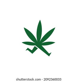 Cannabis Run Logo stock vector