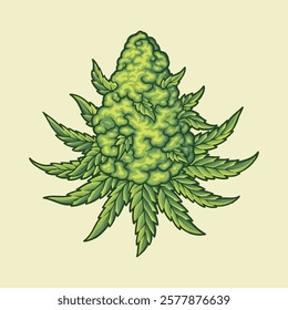 cannabis runtz seed mascot icon vector illustration for tshirt design, logo, or stickers