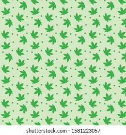 Cannabis seamless pattern vector art
