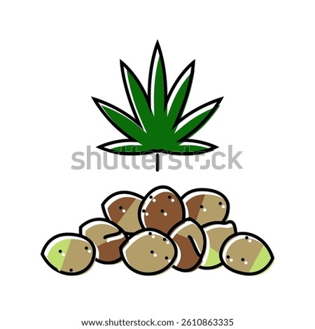 cannabis seeds color icon vector. cannabis seeds sign. isolated symbol illustration