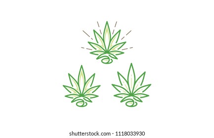 cannabis seeds logo vector icon