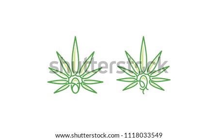 cannabis seeds logo vector icon