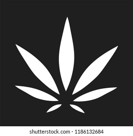 Cannabis Sign. Vector Leaf.