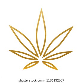 Cannabis Sign. Vector Leaf.
