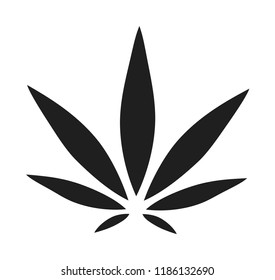 Cannabis Sign. Vector Leaf.