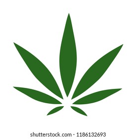 Cannabis Sign. Vector Leaf.