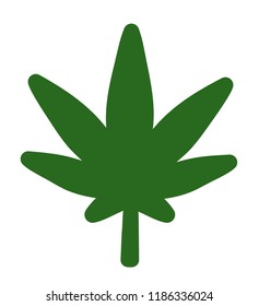 Cannabis Sign. Vector Leaf.
