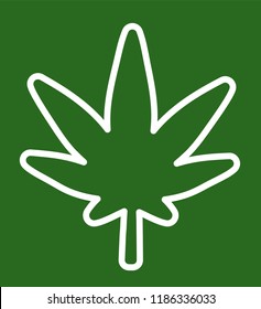 Cannabis Sign. Vector Leaf.