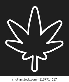 Cannabis Sign. Vector Leaf.