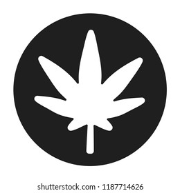 Cannabis Sign. Vector Leaf.