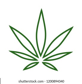Cannabis Sign. Vector Leaf.