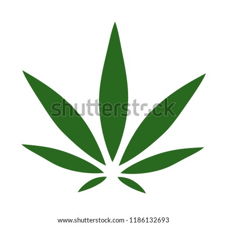 Cannabis Sign. Vector Leaf.