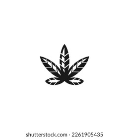 Cannabis-Silhouette-Logo-Vorlage