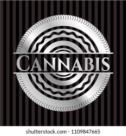 Cannabis silver emblem