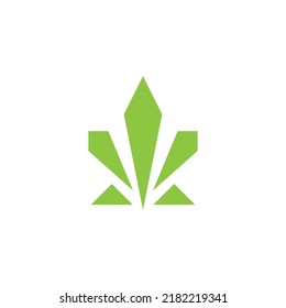 Logo simple y limpio de cannabis para tu empresa
