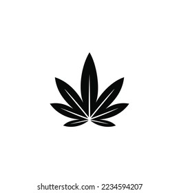 Cannabis simple flat icon vector