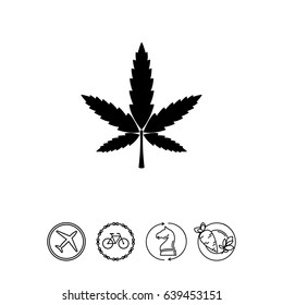 Cannabis simple icon