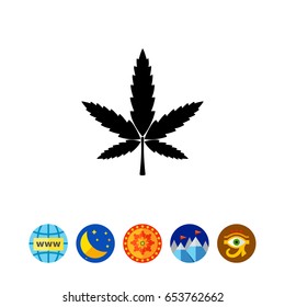 Cannabis simple icon