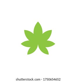 Cannabis simple vector logo design