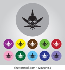 Cannabis Skull Vector icon